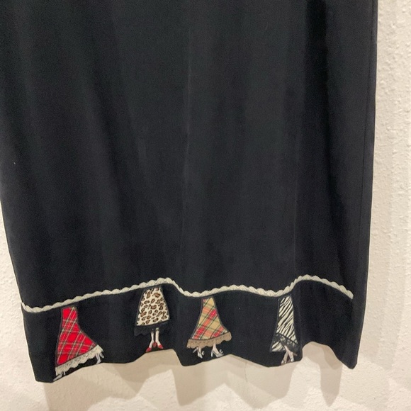 Vtg Bobbie Brooks Jumper Maxi Dress Sleeveless Black Faux Suede Women’s Med 8-10 - Picture 4 of 14